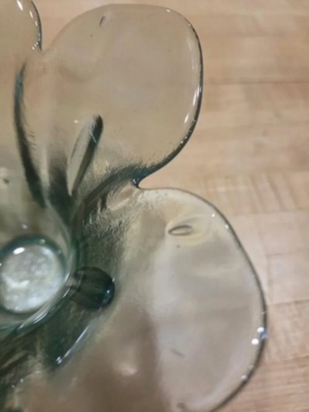 Celery Green Recycled Glass Tulip Candle Holder Flared Bowl 6 Inch